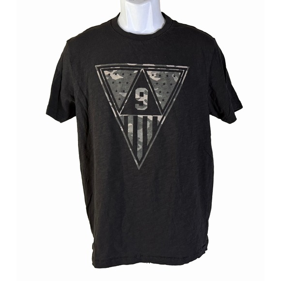 Aeropostale Other - Aeropostale Graphic T-Shirt‎ Mens Medium Black Camo Triangle 9 Stars